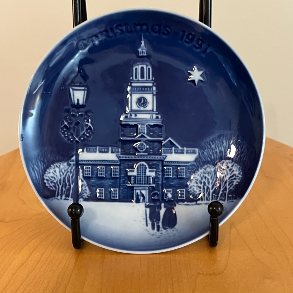 1991 Christmas Eve At Independence Hall B&G Plate